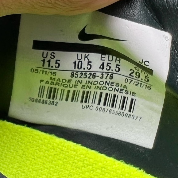 Nike Shoes Mens 11.5 Mercurial X Victory Indoor Soccer Yellow Green main image 6